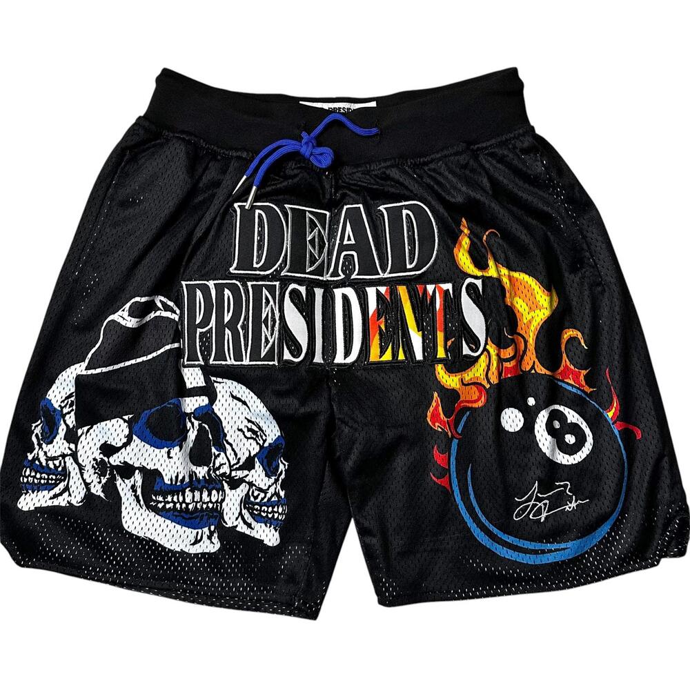NWT Headgear Dead Presidents Graphic Basketball Shorts Men S